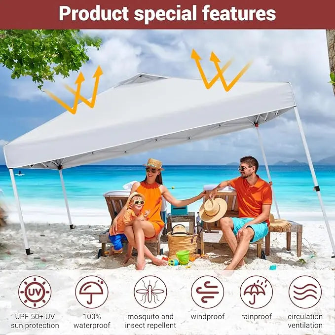 HiMISS Easy Pop Up Canopy Tent With Mesh Netting Waterproof