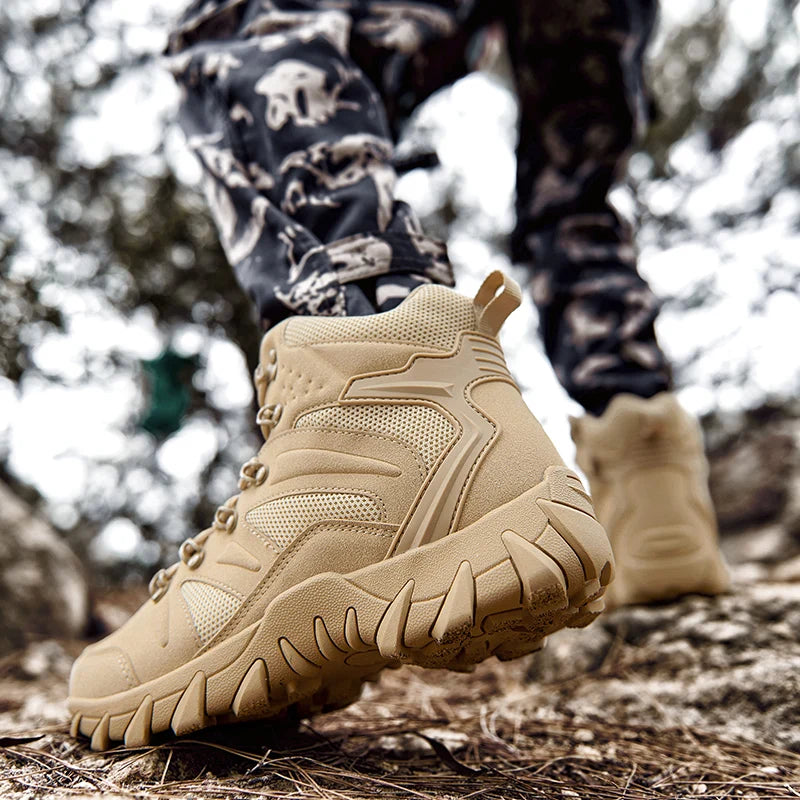PHERON CN Upgraded Combat Training Boots For Outdoors Hiking Shoes Men