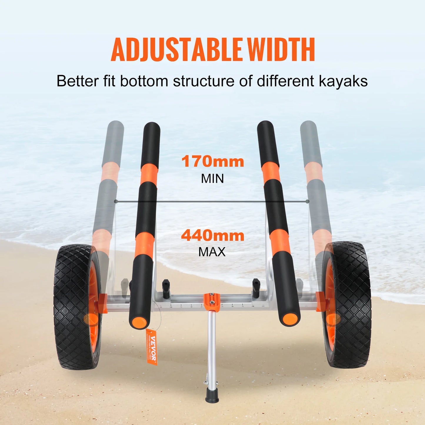 SucceBuy Kayak Cart 450lbs Detachable Canoe Trolley
