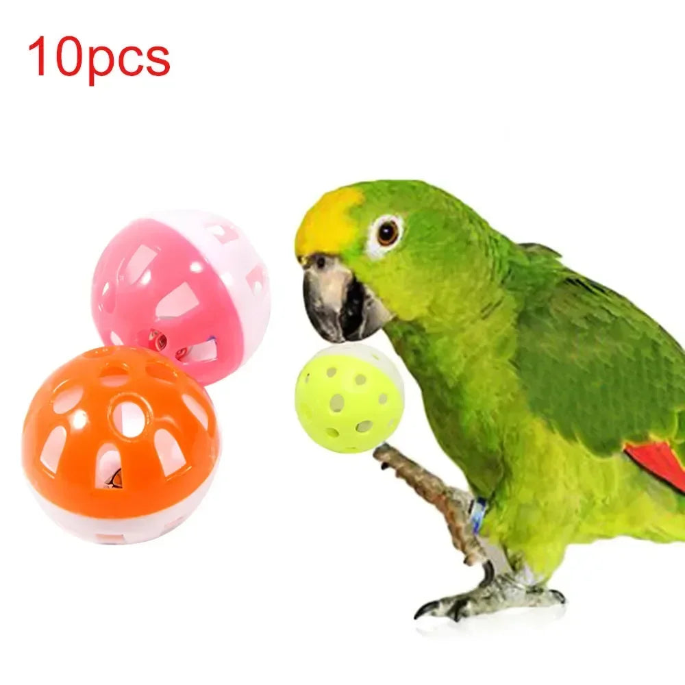 Parrot Toy Bell Ball Rolling Hollow For Parakeet Cockatiel Birds