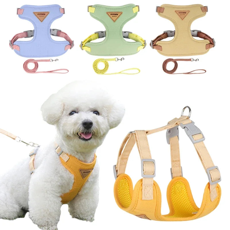 Breathable Puppy Harness And Leash Set For Small And Medium Dogs And Cats
