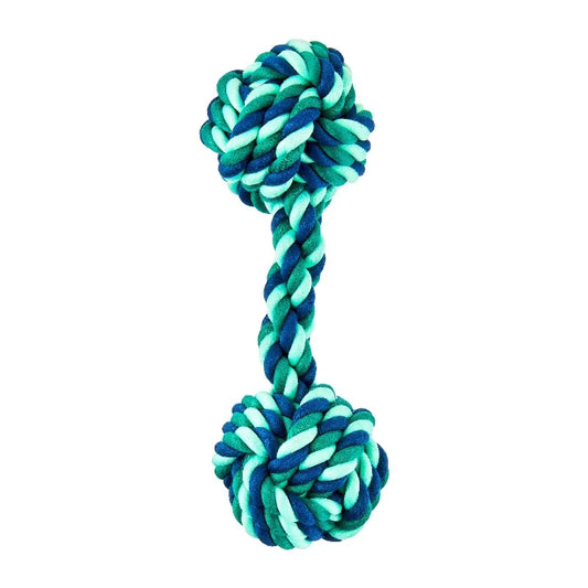 Two Knot Rope Dog Chew Toy for Playful Interactive Fun
