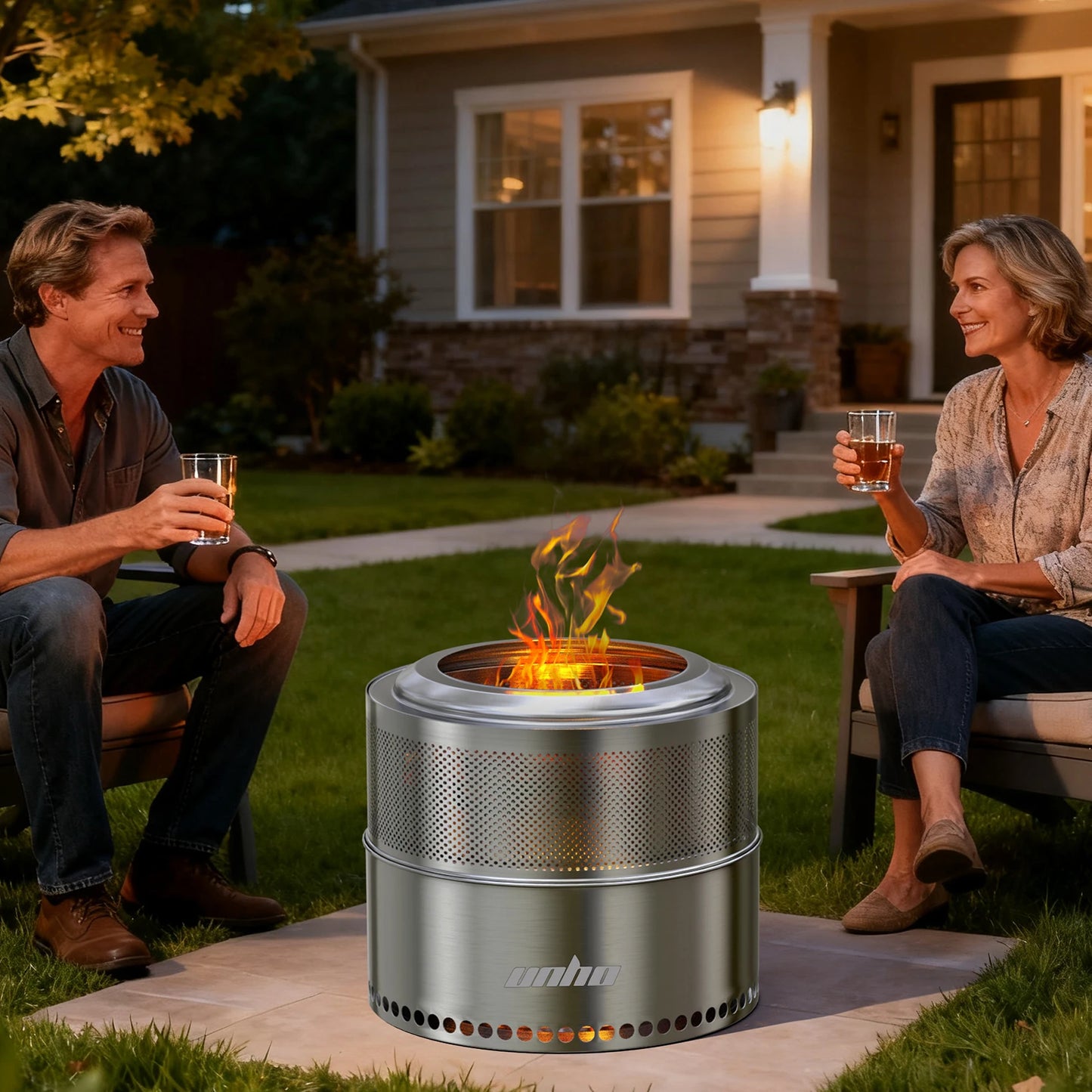 Wood Burning Firepit Stainless Steel Smokeless Carry Bag