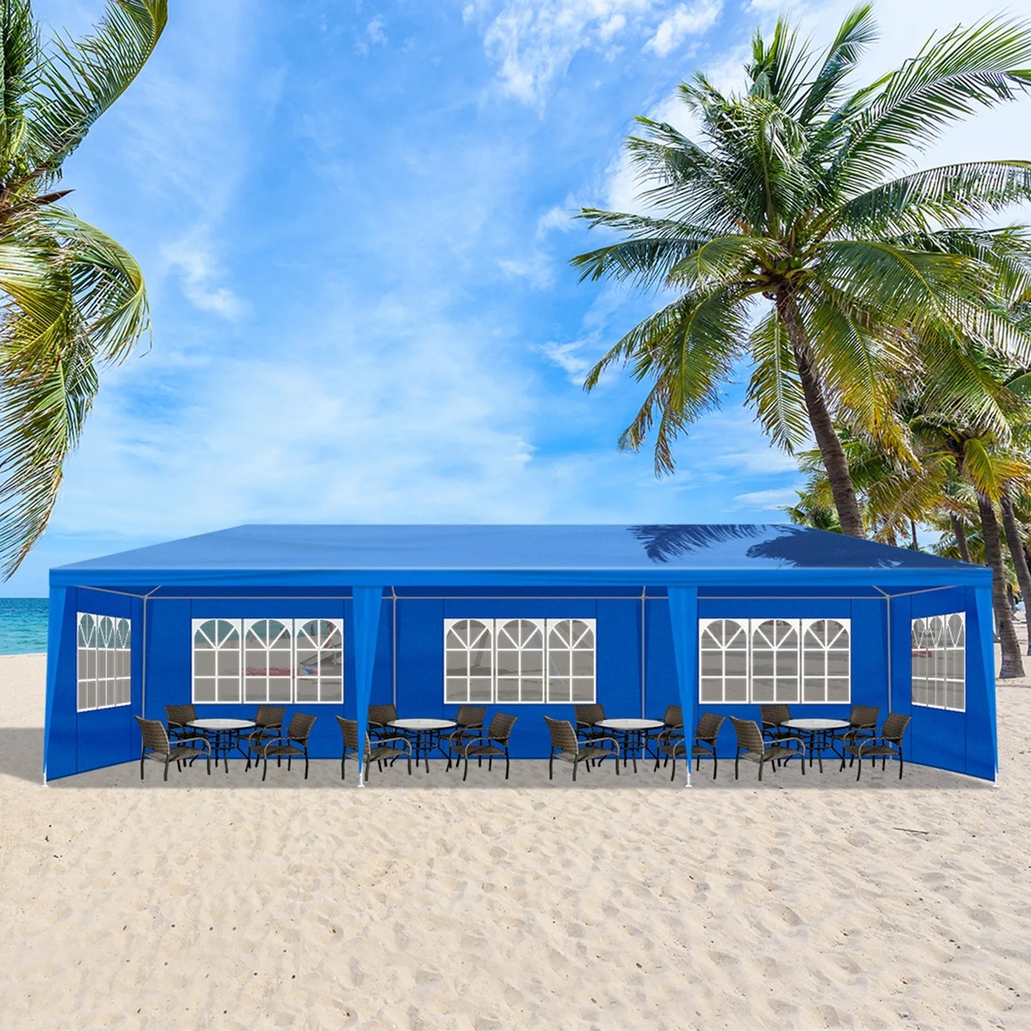 Patio Gazebo Waterproof Outdoor Canopy Tent With Eight Walls