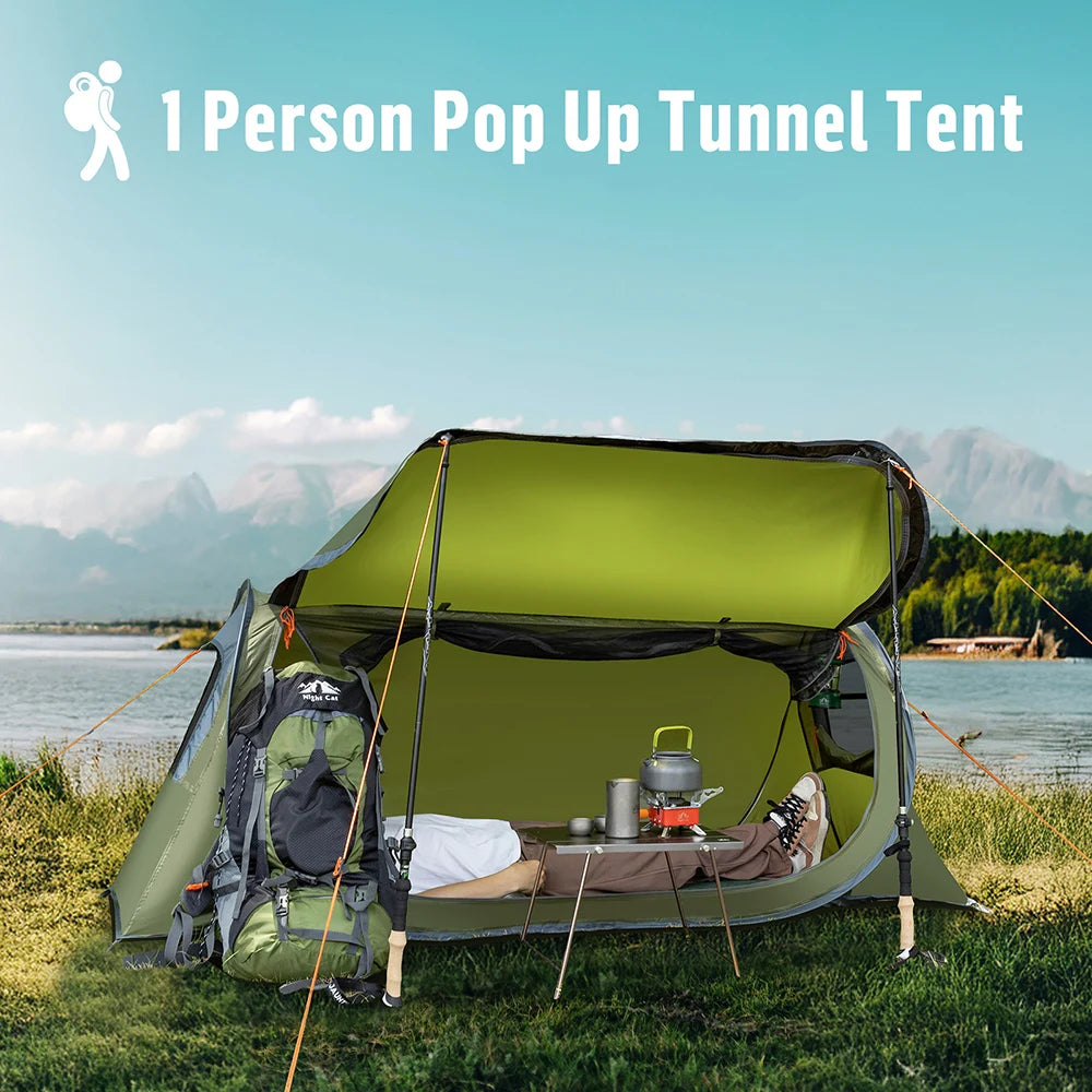 Night Cat Pop Up Camping Tent Waterproof Instant Easy Setup