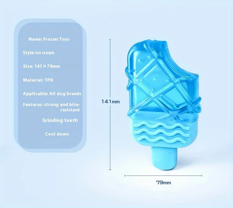 Durable Chew-Resistant Dog Ice Cube Toy, Water-Filled, Frozen, Summer Cooling, Interactive Artifact, Suitable for Large, Medium,