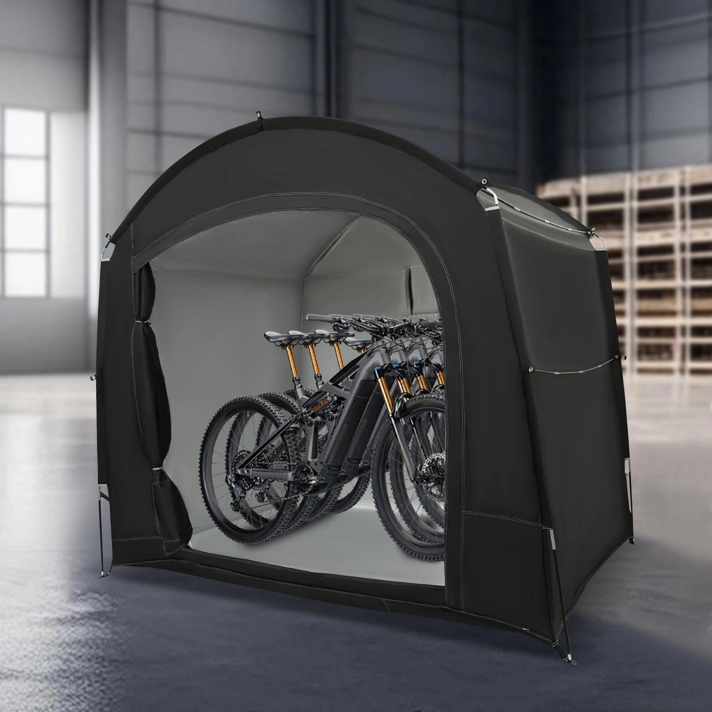 Bike Storage Shed For 1-4 Bikes Portable Shelter