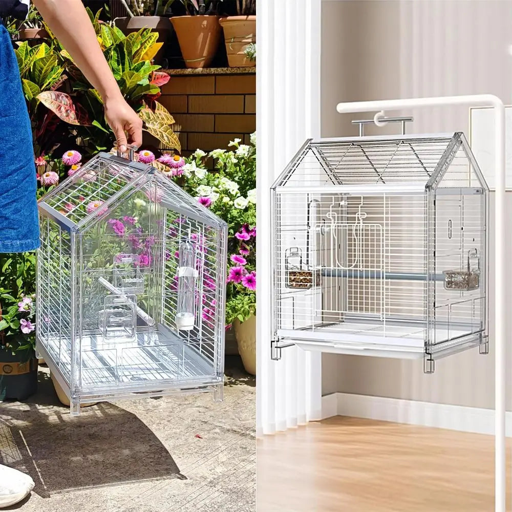 Portable Bird Cage for Travel and Vet Visits Small Parrots