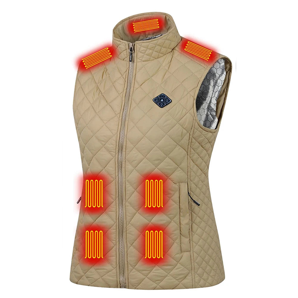 USB Heated Vest 21 Zone Unisex Electric Thermal Cotton Vest