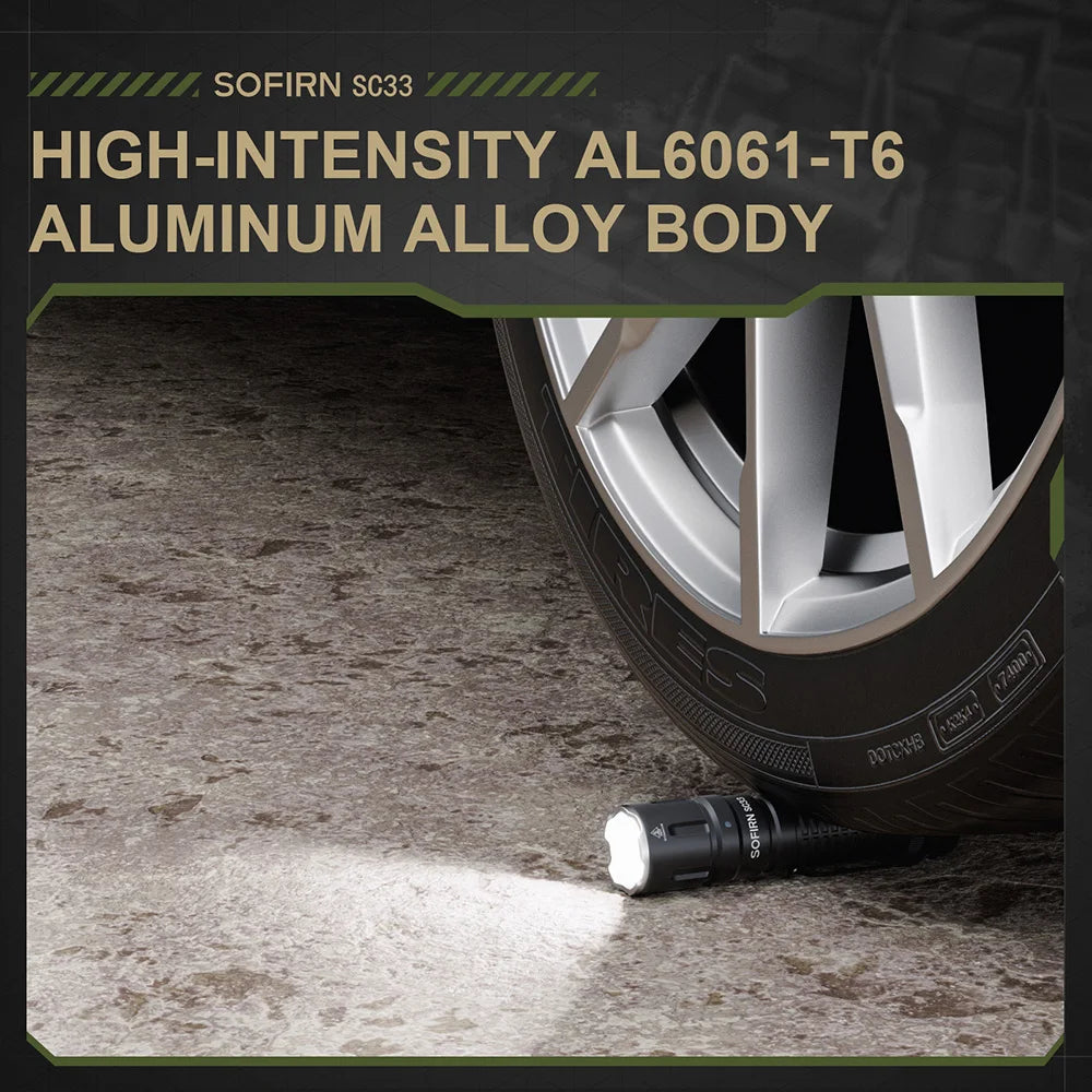 Sofirn SC33 XHP70.3 HI LED Flashlight 5200lm USBC Rechargeable Torch