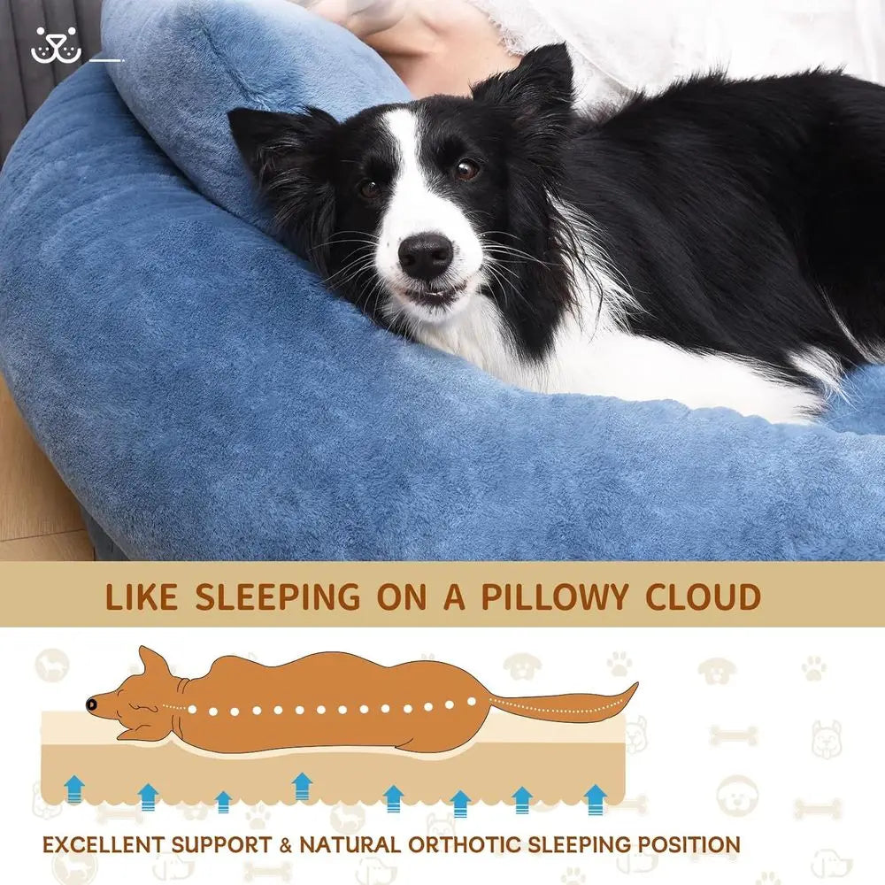 Orthopedic Dog Bed With Blanket And Pillow