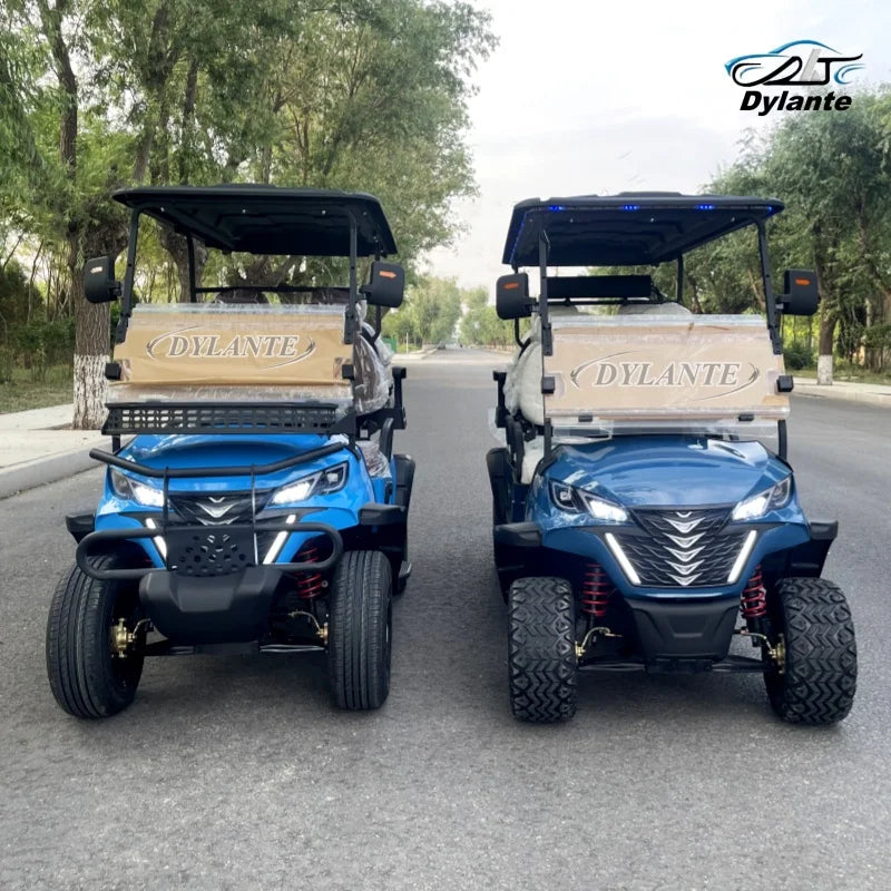 DOT Certified Golf Cart With Blackout Windshield Foldable 6 Seater Gas Or Electric Club Car With Speakers Color Customization
