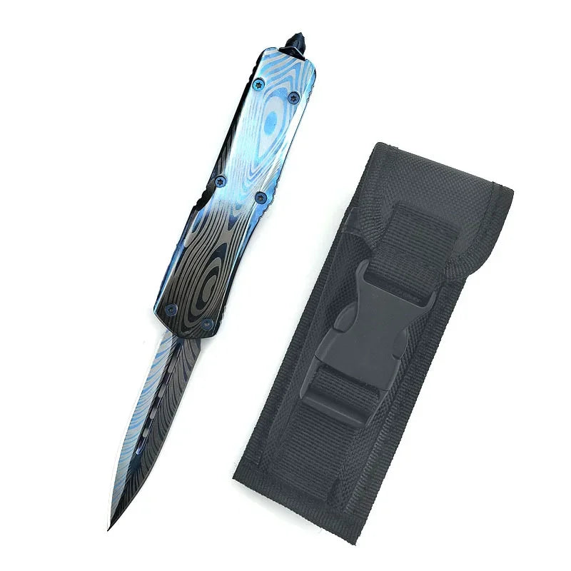 High-quality all-steel handle outdoor knife, portable high-hardness tactical knife, wilderness survival self-defense knife