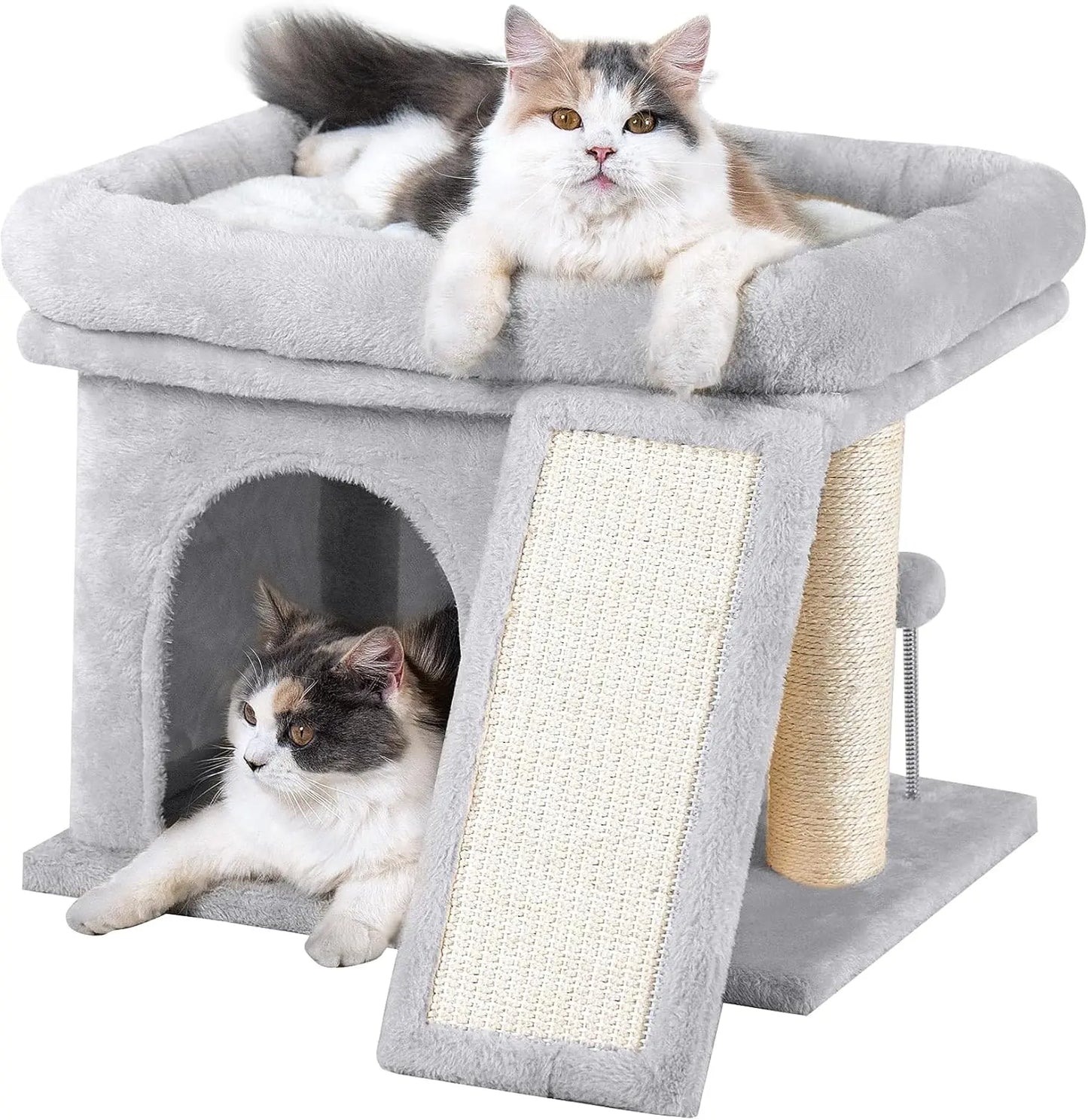 Aechonow Palatial Cat Tree Tower With Large Perch And Bed