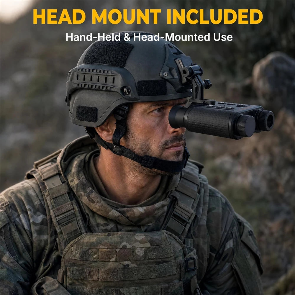Infrared 4K Night Vision Binoculars Goggles Telescope for Hunting 8X Digital Zoom 300M Full Darkness Take Photos,Record Videos