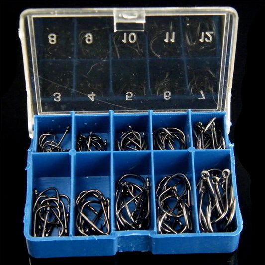 100 Pieces High Carbon Steel Fishing Hooks With Loop For Fly Fishing Sharp Durable Tackle Accessories