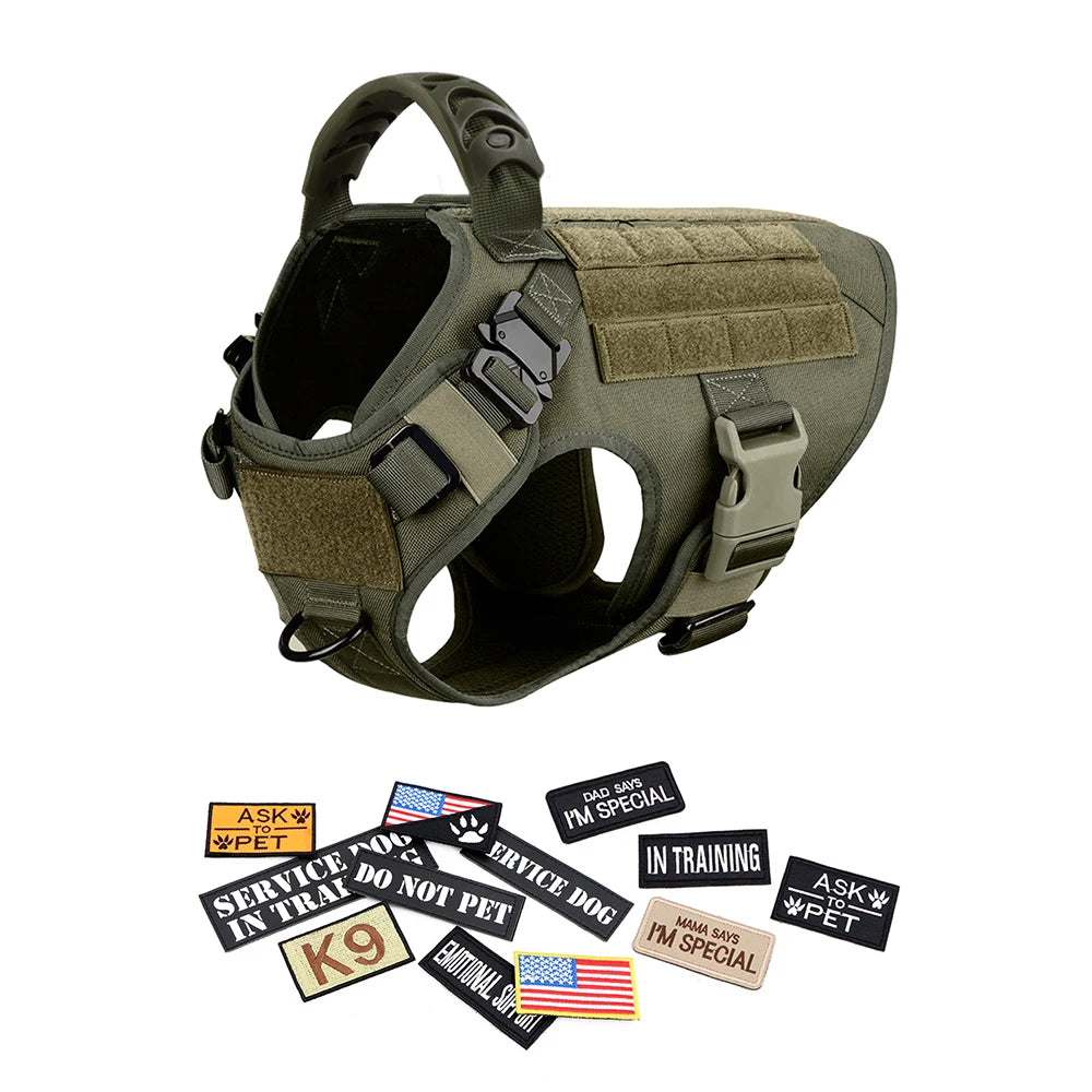 PETRAVELCN Military Style Dog Harness Vest For Malinois Training