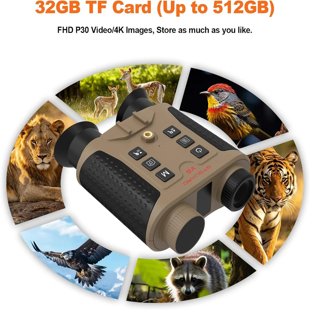 GTMEDIA V6 4K Digital Zoom Night Vision Binoculars Laser Rangefinder