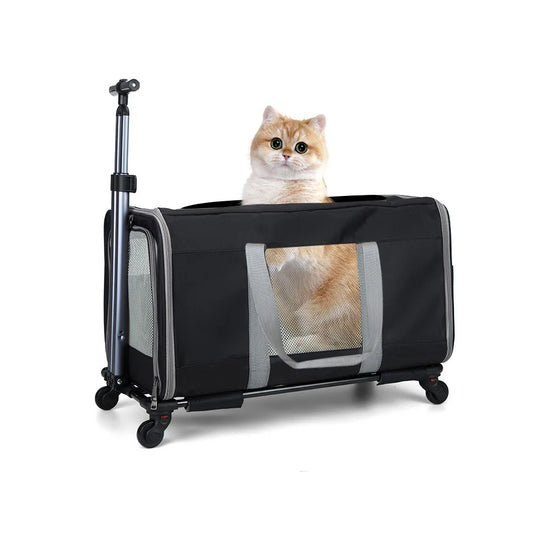 Cat Trolley Carrier For Two Cats With Wheels