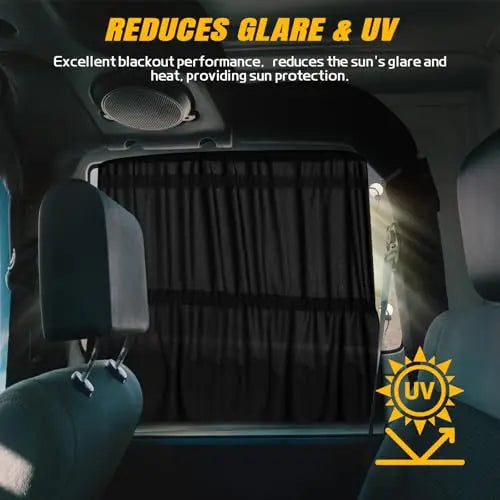 High-concerned 2 Pack Universal Car Window Curtains With Suction Cups