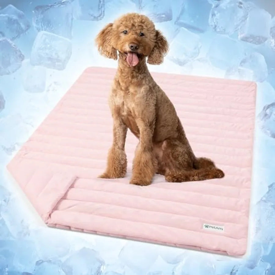 Dog Cooling Mat For Pets Self Cooling Reversible Cushioning Pad