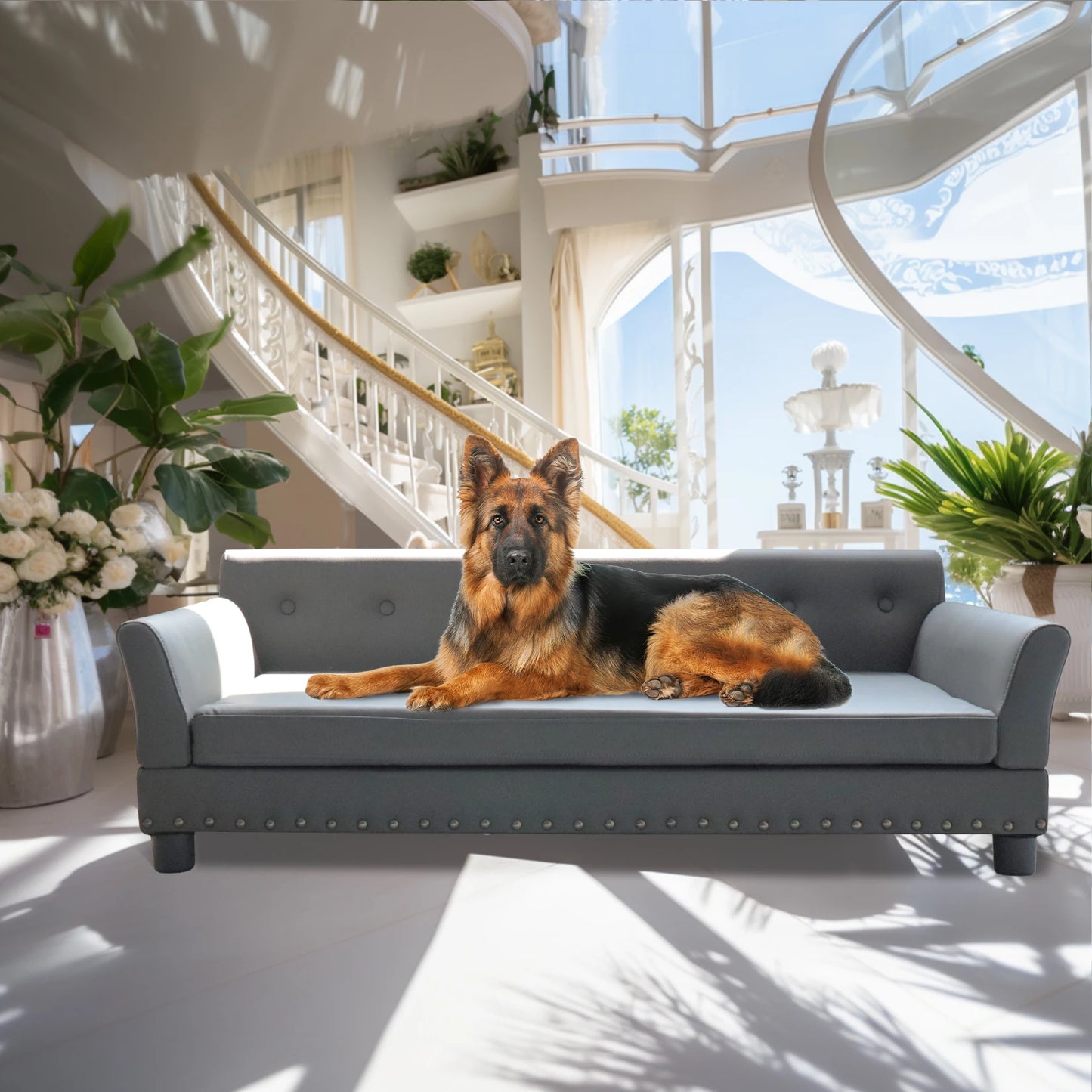 BINGOPAW Elevated Dog Sofa Bed For Medium And Large Dogs