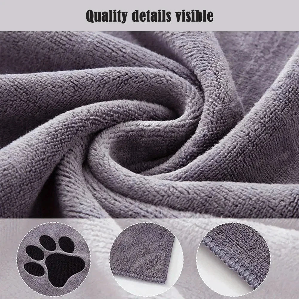 Pet Towel Ultra Absorbent Microfiber For Dogs And Cats
