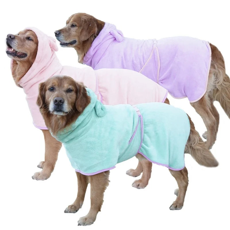 Dog Bathrobe Microfiber Super Absorbent Pet Towel Quick Dry