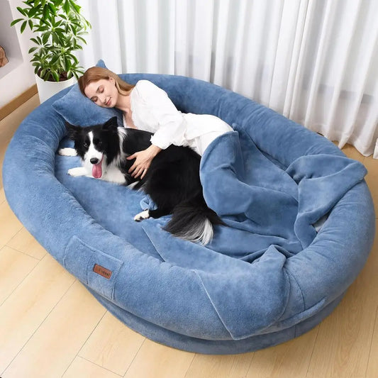 Orthopedic Dog Bed With Blanket And Pillow