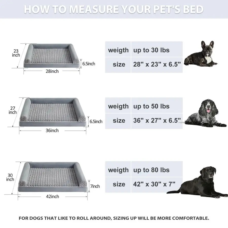 Orthopedic Waterproof Dog Bed With Removable Washable Cover