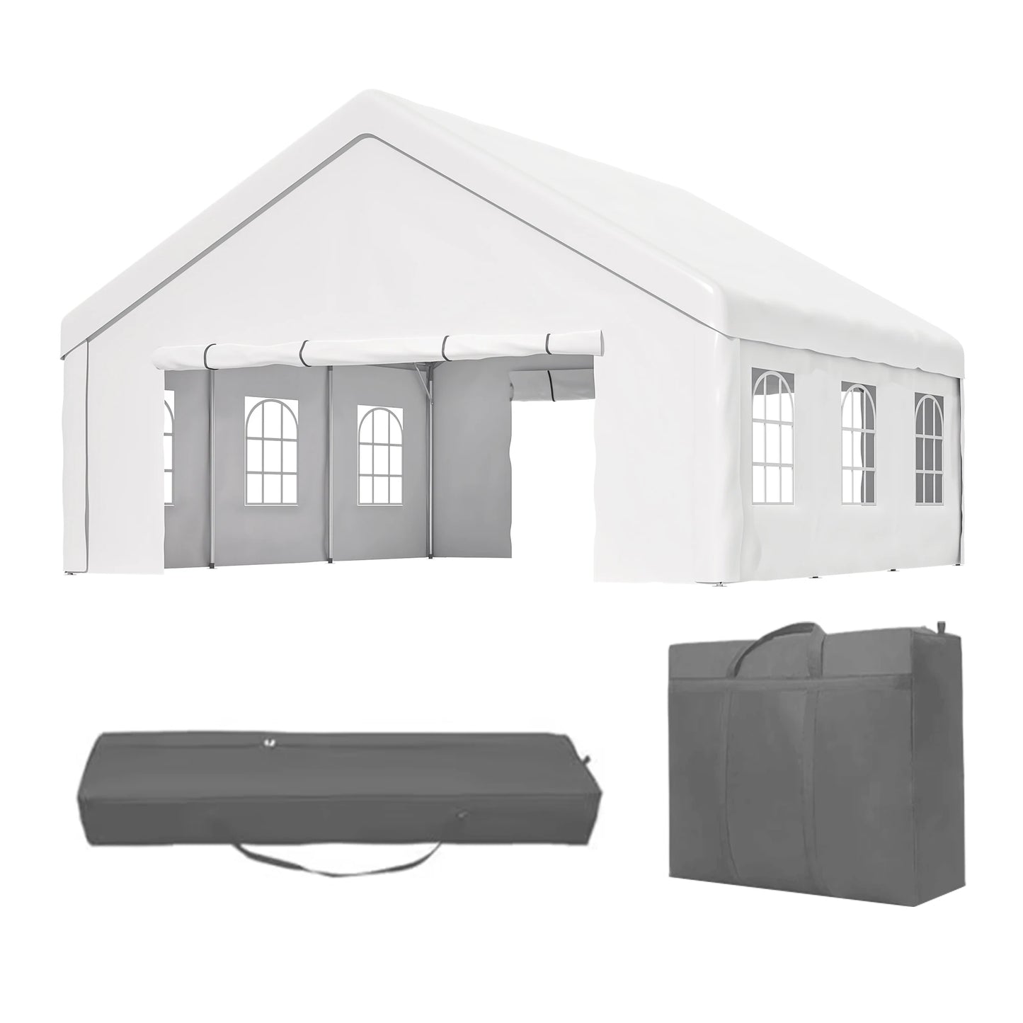 Outdoor Party Tent Canopy With Removable Sidewalls Storage Bags