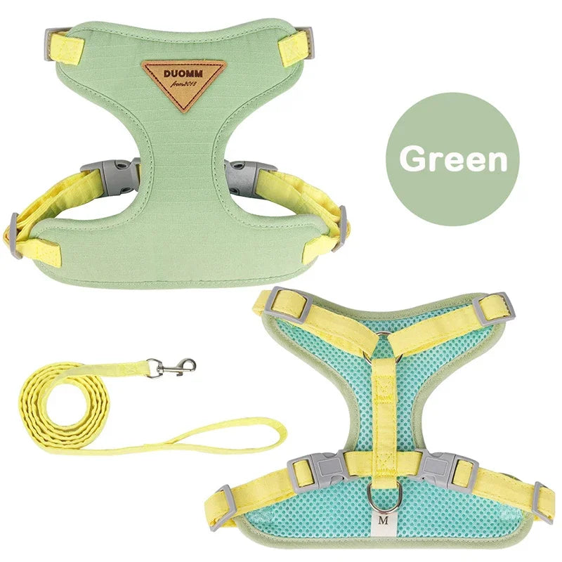 Breathable Puppy Harness And Leash Set For Small And Medium Dogs And Cats