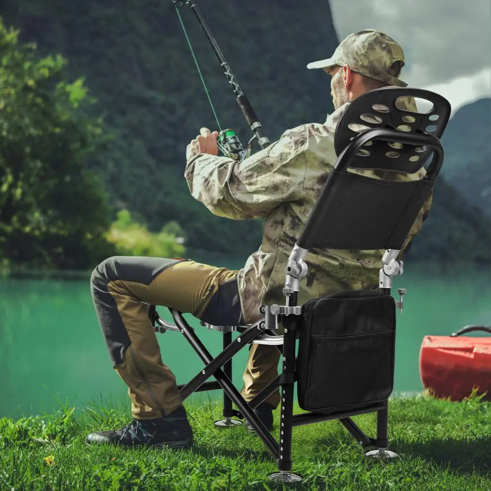 Foldable Fishing Chair With 13 Gear Adjustable Height