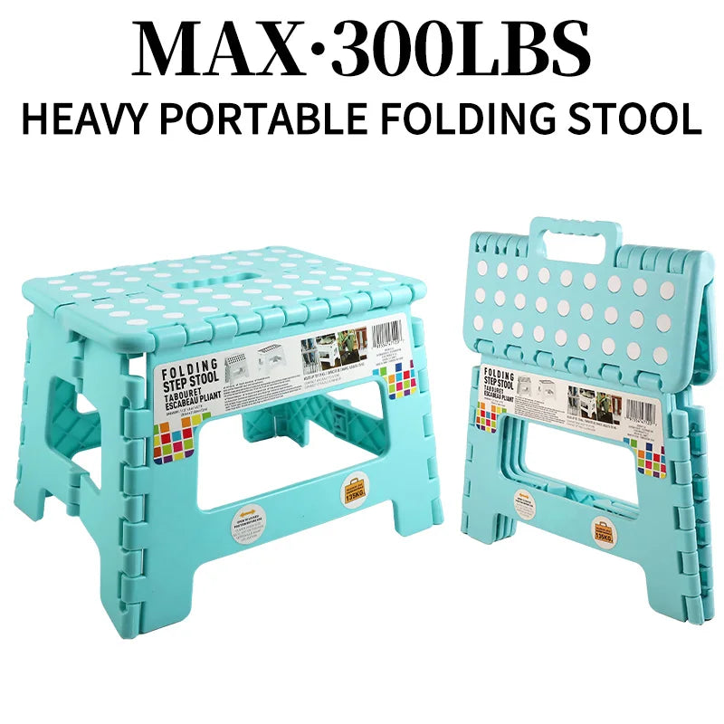 Folding Step Stool With Portable Handle Heavy Duty Plastic