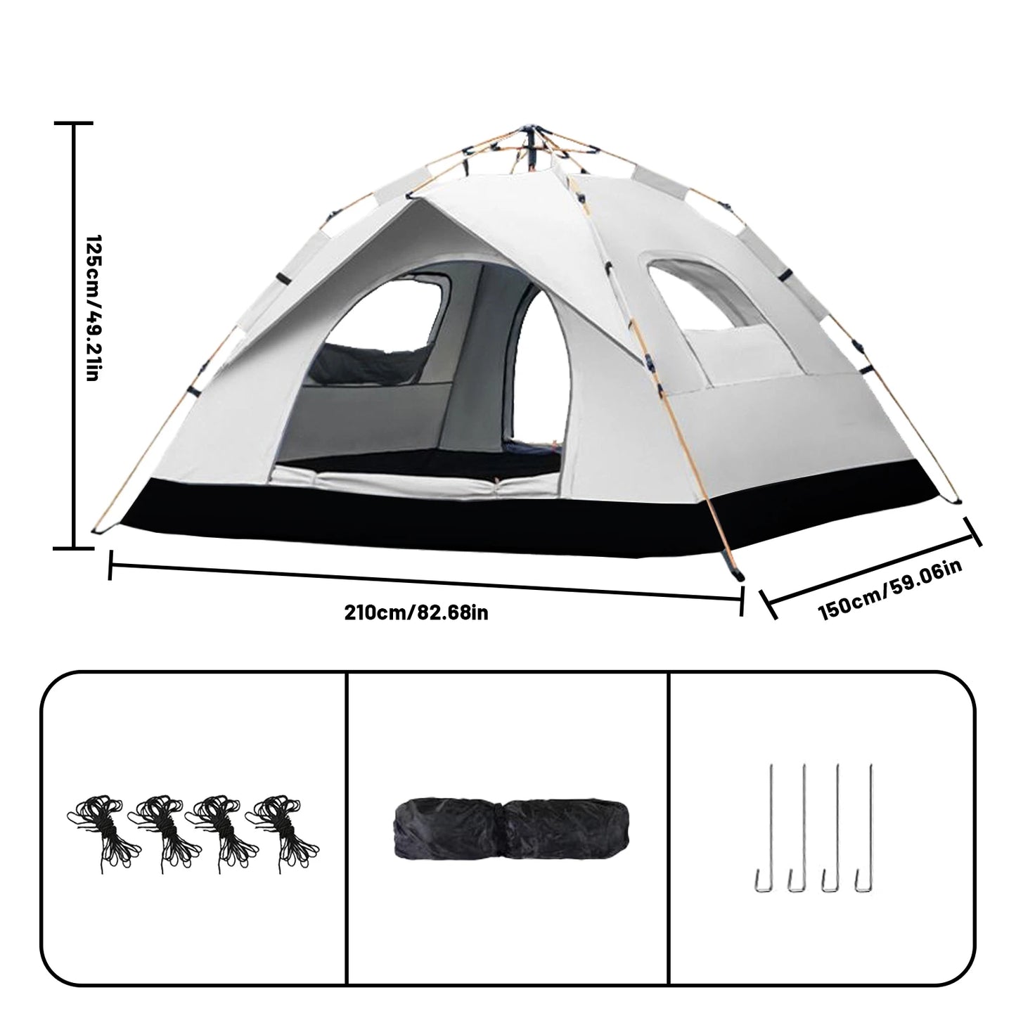 Pakicetus Auto Tent Quick 60 Second Setup All Weather Portable