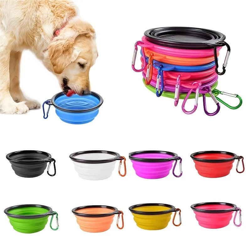 Durable TPR Collapsible Pet Food Bowl For Cats And Dogs