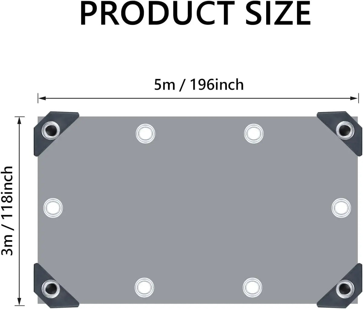 Heavy Waterproof PVC Tarpaulin With Reinforced Grommets