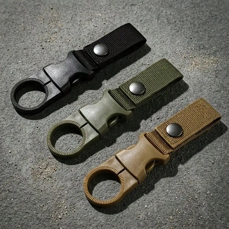 Multi Function Nylon Carabiner Water Bottle Clips For Outdoor Backpacks