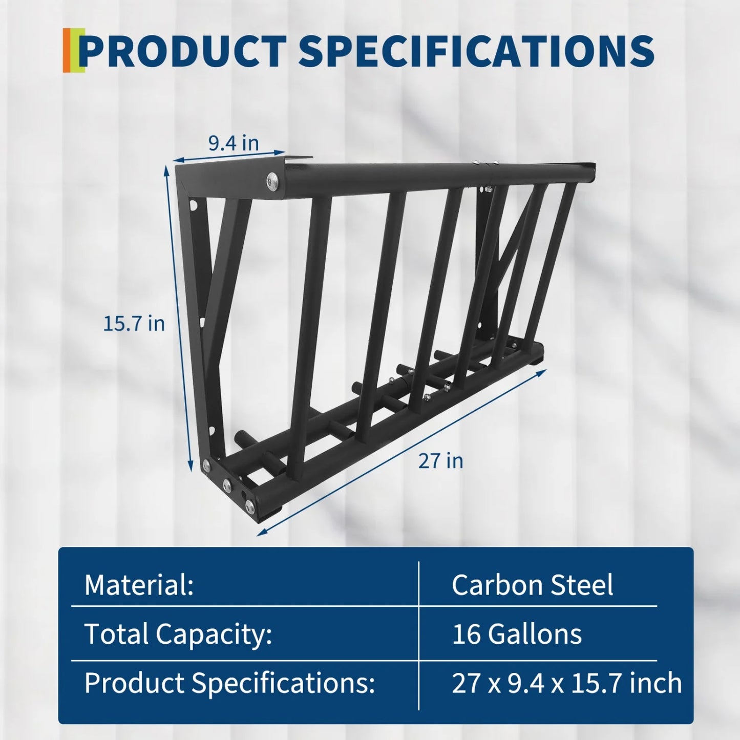 HiMISS Heavy Duty Wall Mount Hay Feeder Rack For Livestock