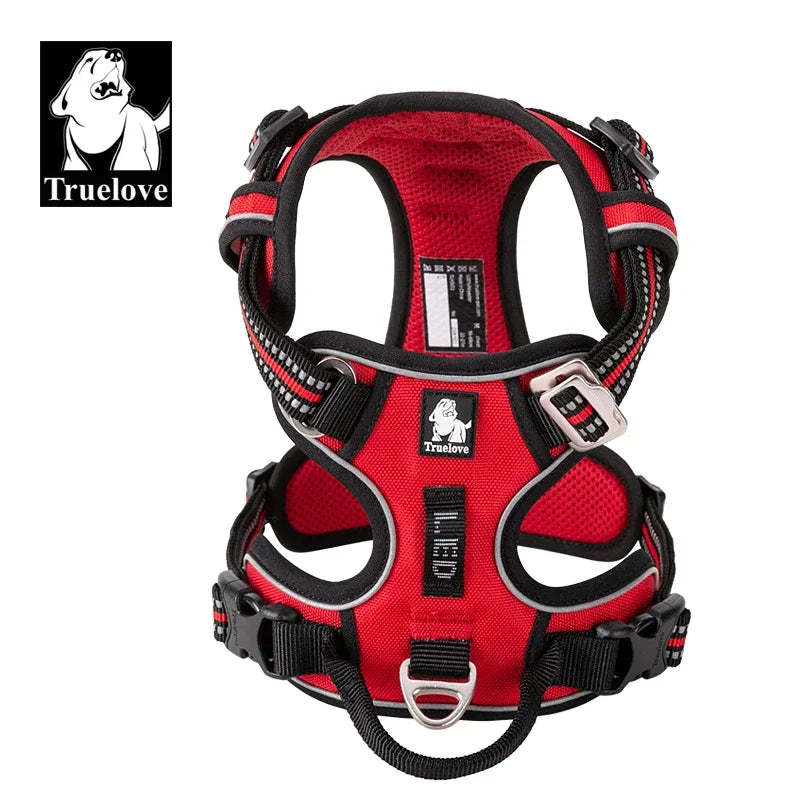 TRUELOVE CN Reflective Nylon Dog Harness No Pull Adjustable