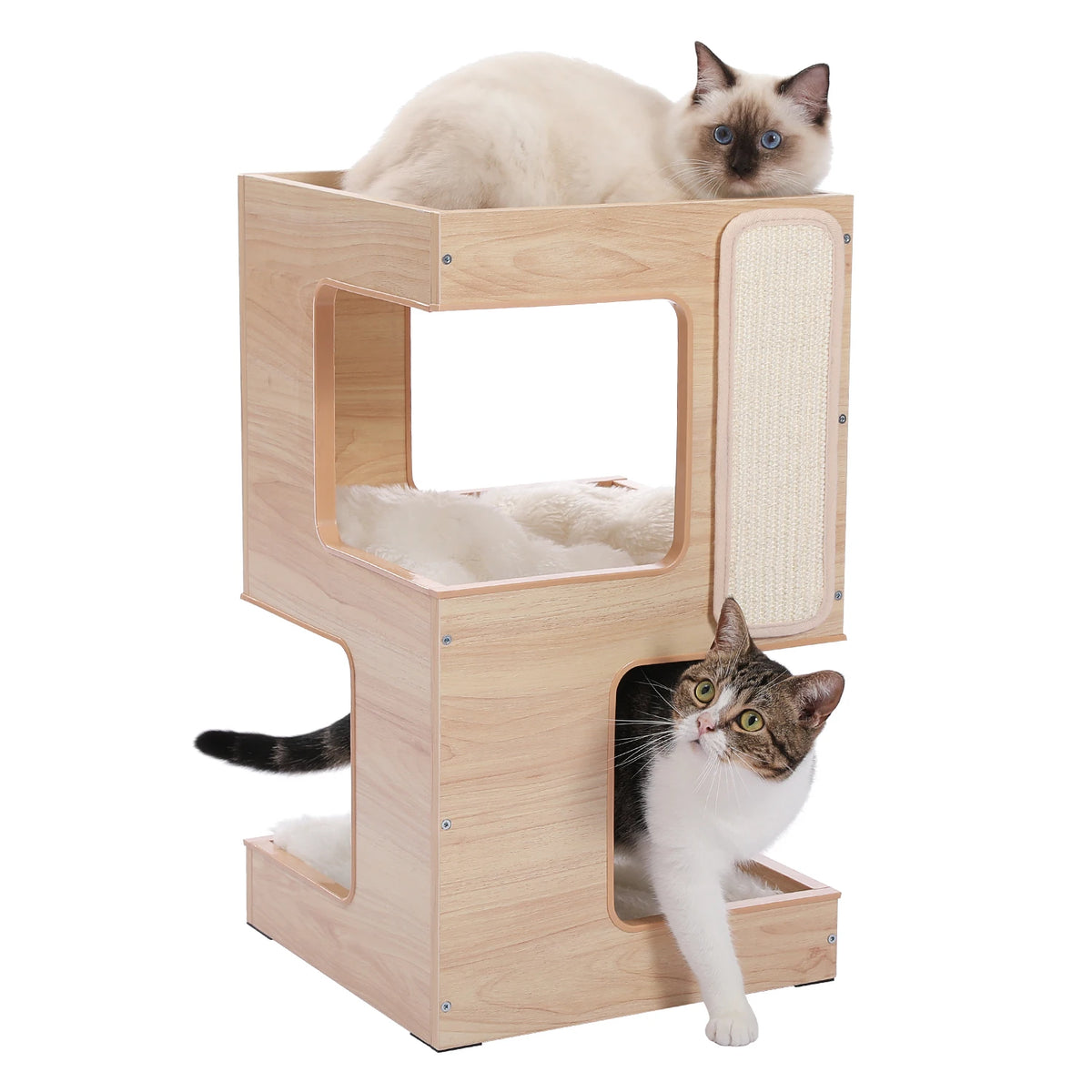PAWZ Road Wooden Cat Condo With Comfortable Scratching Platform