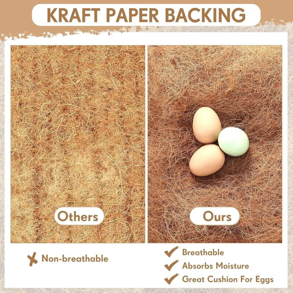 12-Pack Natural Coconut Fiber Nest Box Pads For Hens