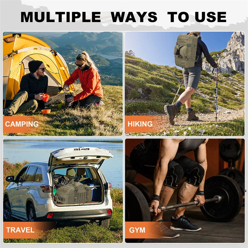 LQARMY Outdoor Molle Tactical Backpack Duffel Bag Travel