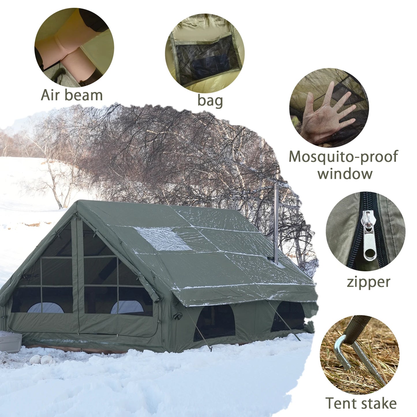 Pakicetus Quick Setup Inflatable Camping Tent Family Tent