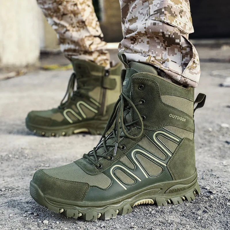 Hiyixgh Outdoor Desert Tactical Midtop Boots Breathable