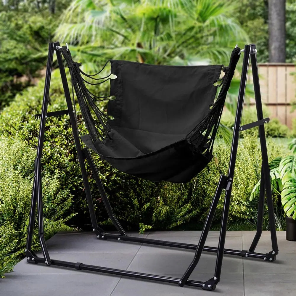 Portable Two-In-One Hammock And Swing Chair With Stand And Bag