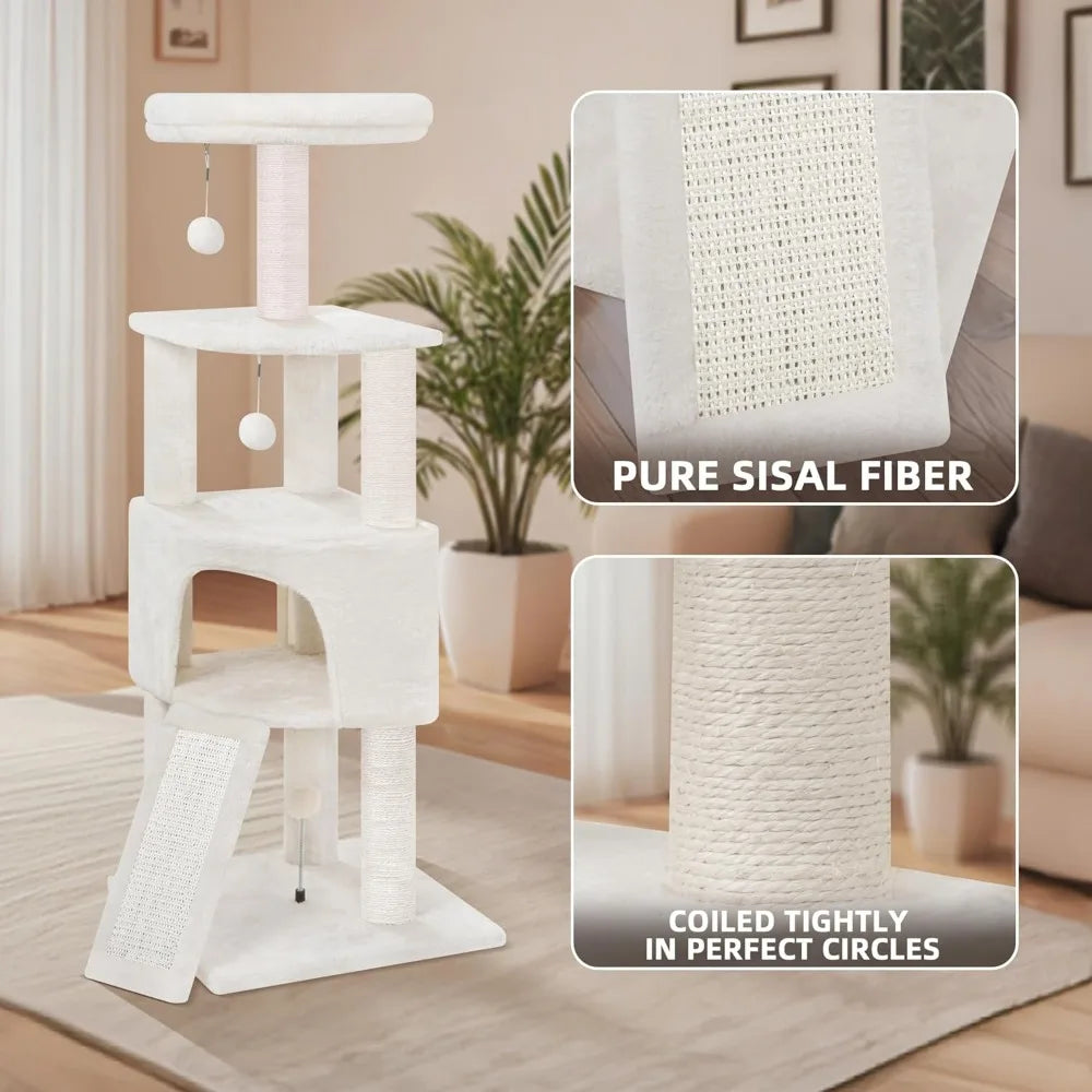 NBVCX Cat Tower With Condo Scratching Posts And Toys