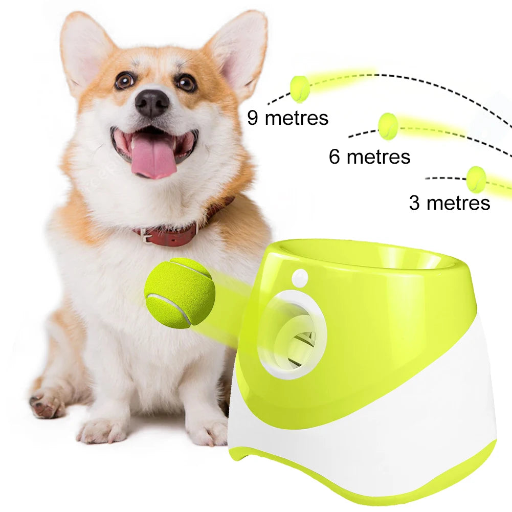 Automatic Dog Ball Launcher Fetch Machine With 3 Tennis Balls