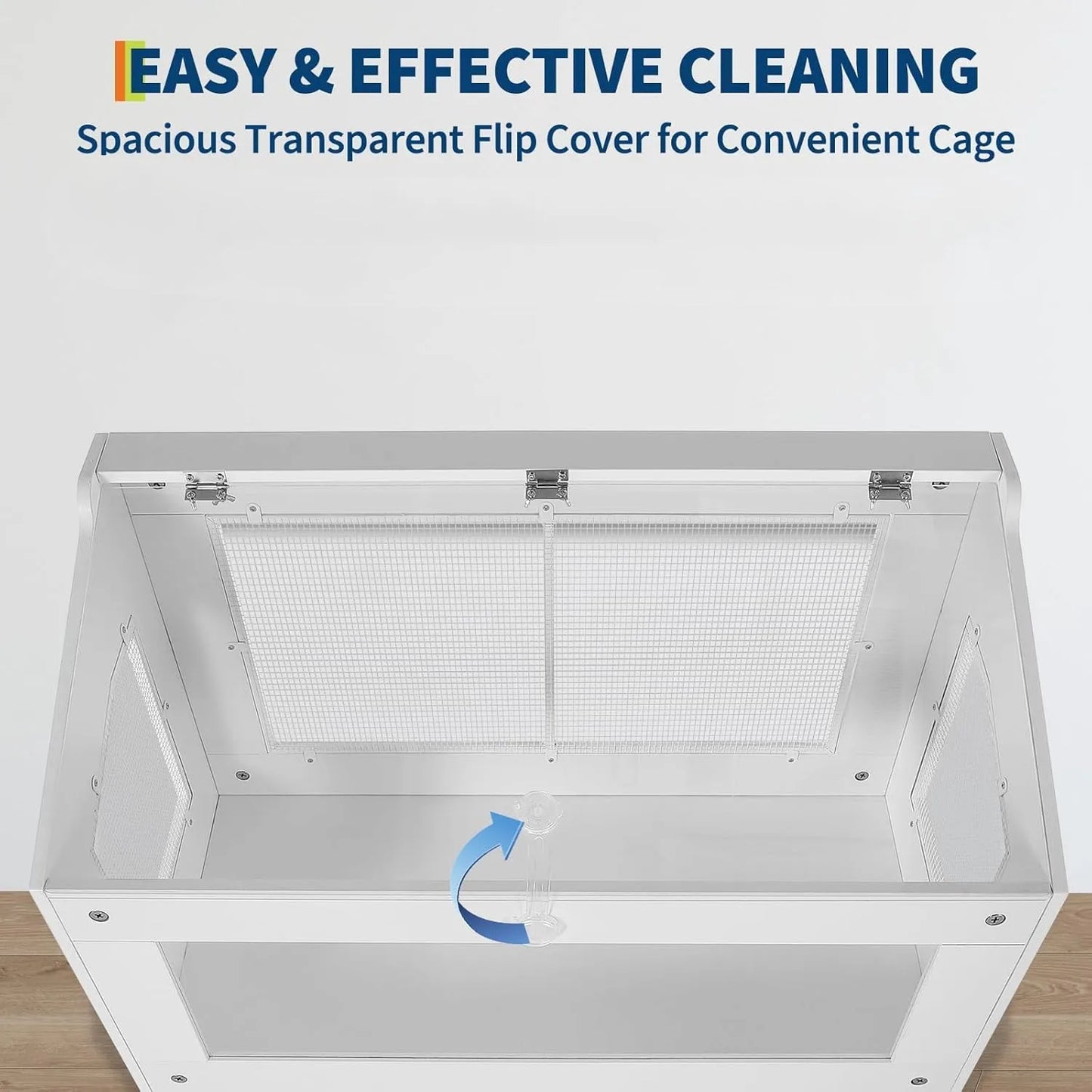 HiMISS Hamster Cage With Storage Cabinet And Acrylic Panels