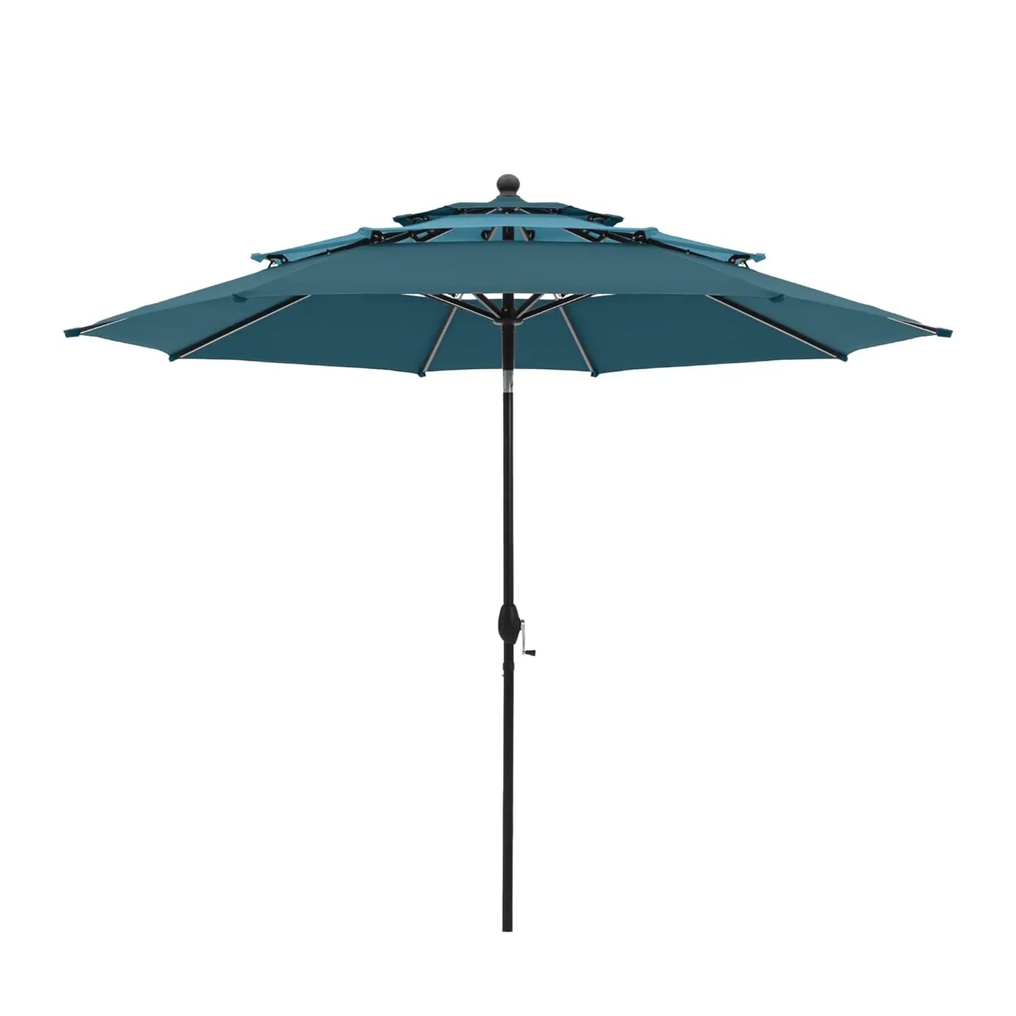 10ft Outdoor Patio Umbrellas for Outside, 3 Tier Vented Market Table Umbrella Windproof for Backyard, Deck, Customized